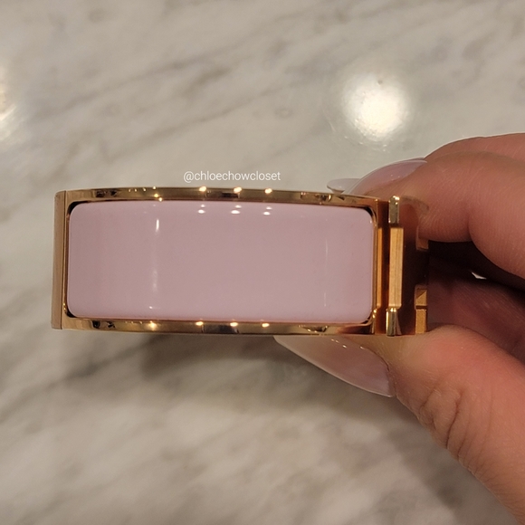 HERMES CLIC CLAC H ROSE GOLD ENAMEL BRACELET PM 31 (ROSE DRAGEE) - Picture 4 of 7